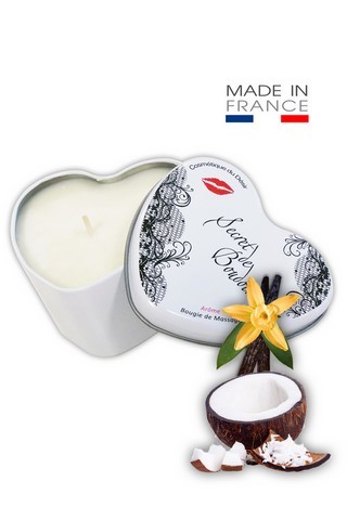 bougie de massage coco vanille gourmande sensuelle secret de boudoir magasin erotique angouleme osez chic charente